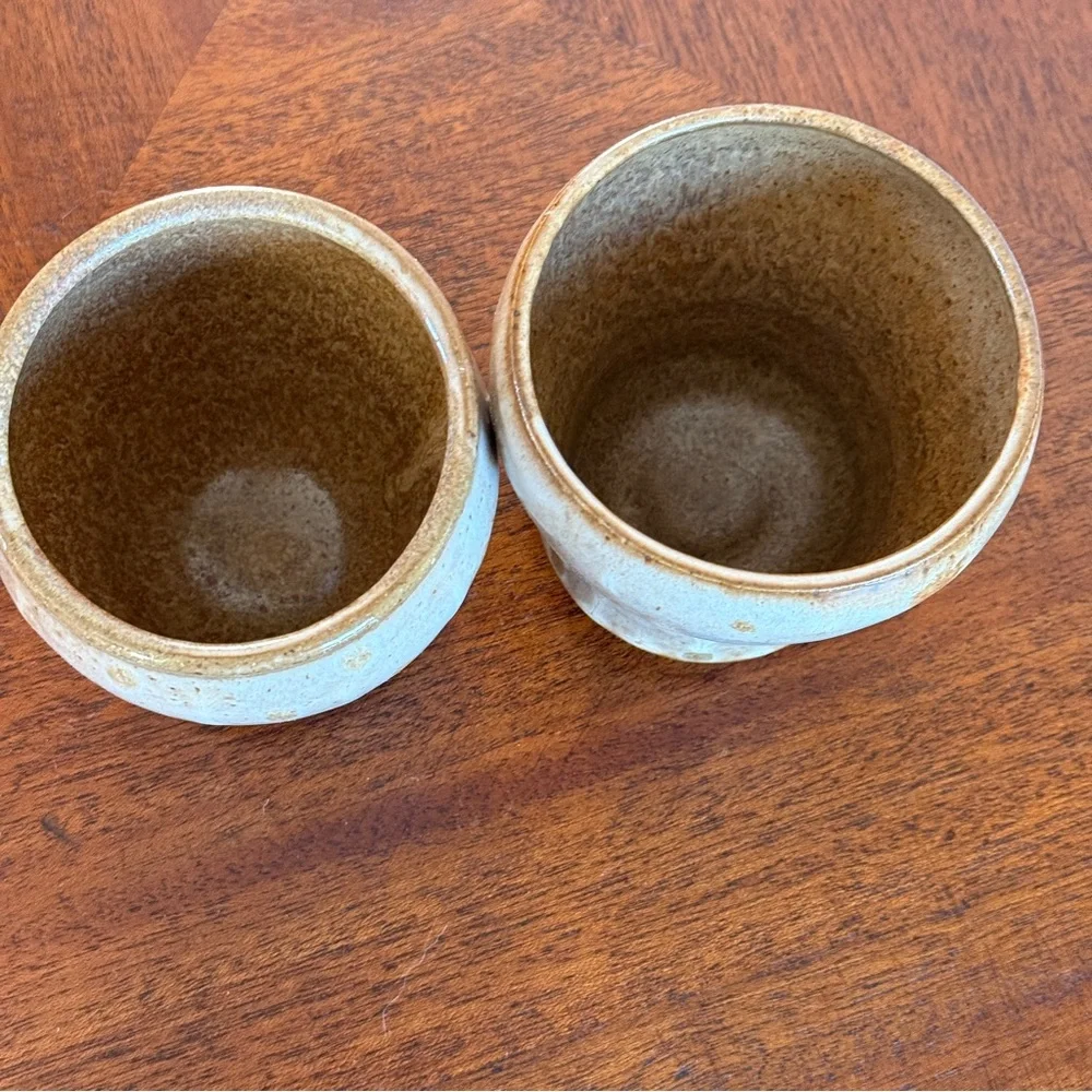 Set of Two Handcrafted Pottery Cups